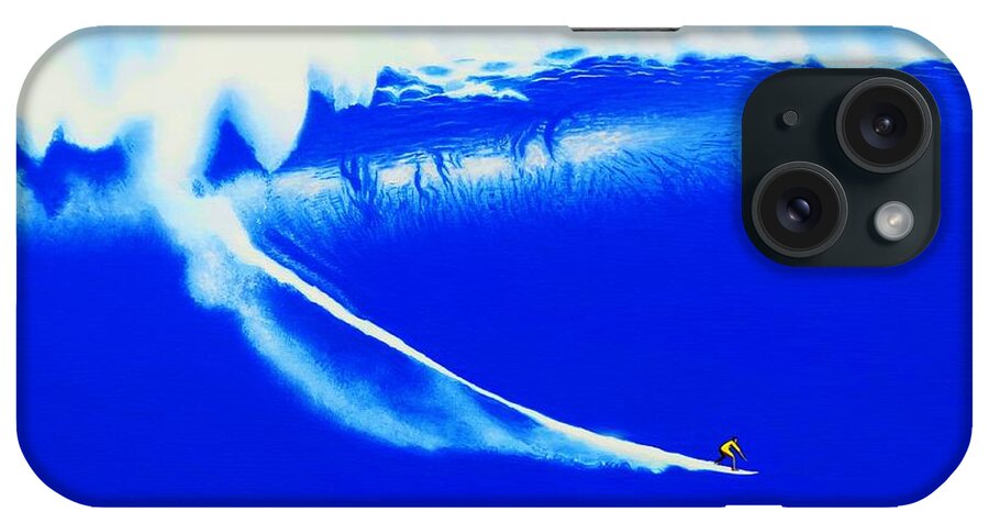 Surfing iPhone Case featuring the painting Jaws 2009 by John Kaelin