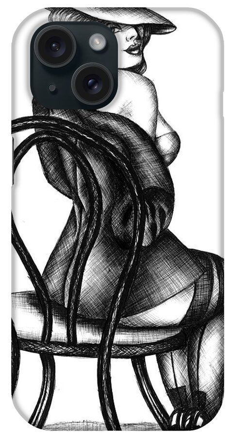 Pen And Ink iPhone Case featuring the drawing Jazz Dancer by Scarlett Royale