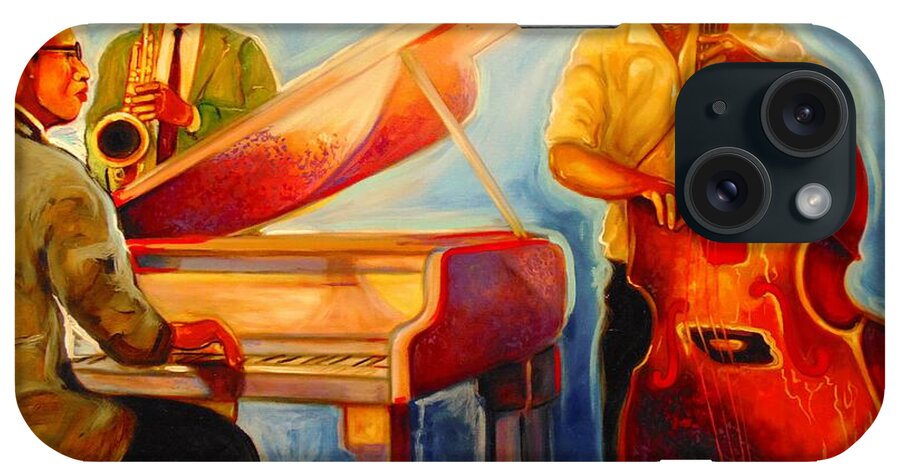 Music Figure iPhone Case featuring the painting Jazz Night by Emery Franklin