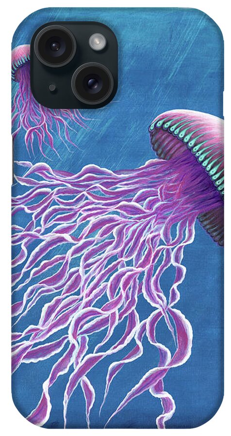 Jellies iPhone Case featuring the painting Jellies 1 by Rebecca Parker