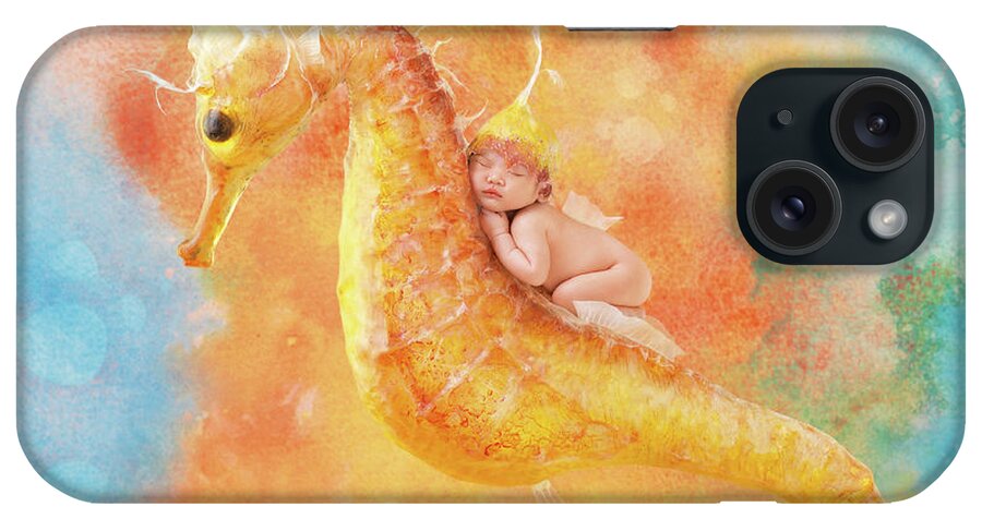 Under The Sea iPhone Case featuring the photograph Jessabella riding a Seahorse by Anne Geddes