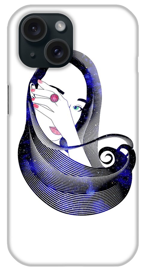 Woman iPhone Case featuring the digital art Jewel by Stevyn Llewellyn