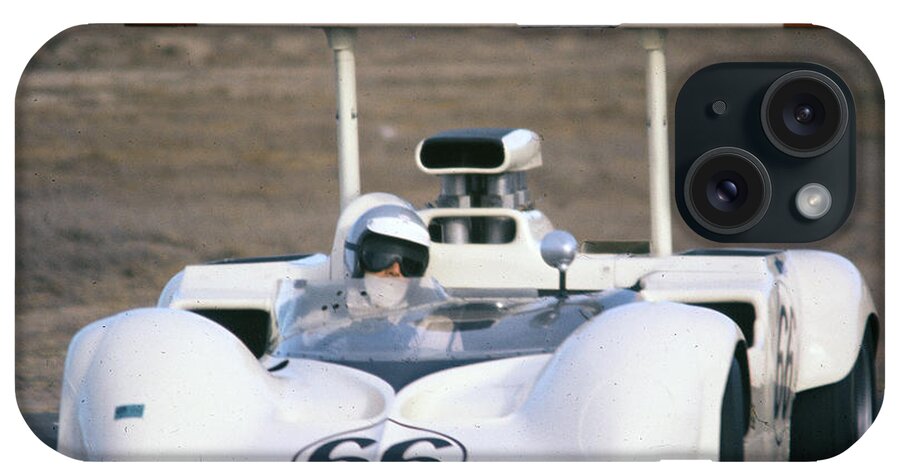 Jim Hall iPhone Case featuring the photograph Jim Hall in the Chaparral Closeup by Dave Allen