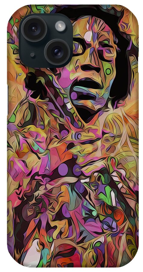 Jimi iPhone Case featuring the digital art Jimi by Tim Wemple