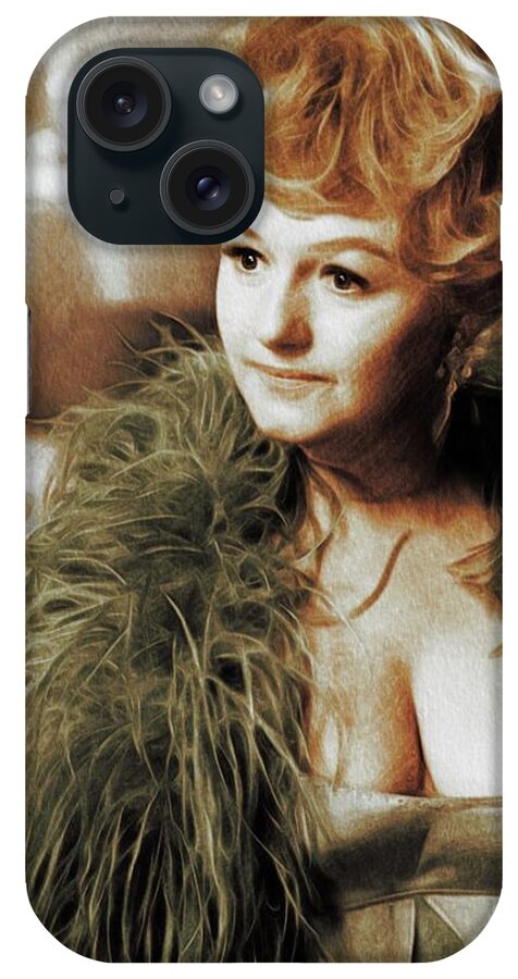 Joan iPhone Case featuring the painting Joan Sims, Carry On Legend by Esoterica Art Agency