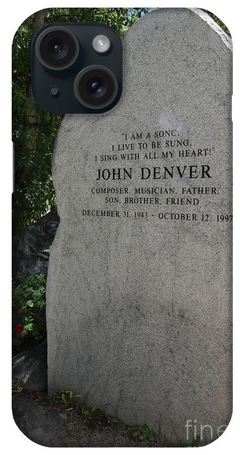 John Denver iPhone Case featuring the photograph John Denver Sanctuary Marker by Veronica Batterson