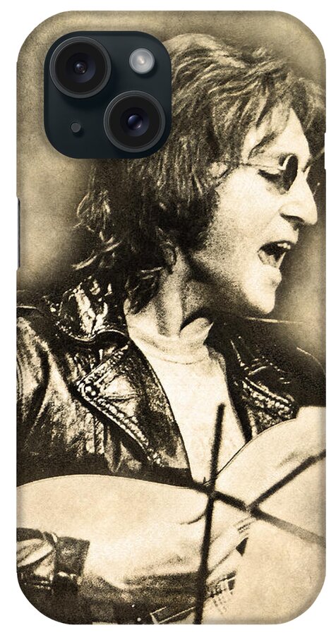 John Lennon iPhone Case featuring the digital art John Lennon by Anthony Murphy