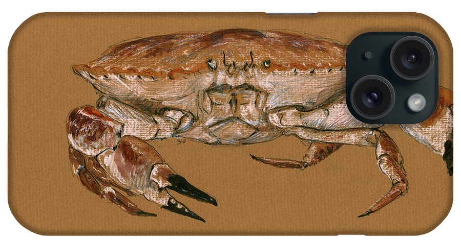 Blue Crab iPhone Case featuring the painting Jonah Crab by Juan Bosco