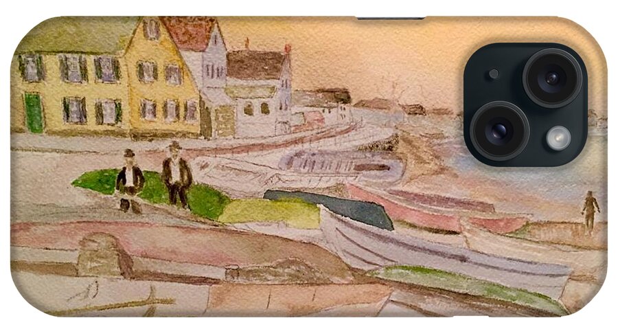 Joppa Flats iPhone Case featuring the painting Joppa flats Newburyport by Anne Sands