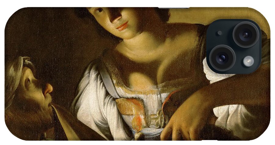 Carlo Saraceni iPhone Case featuring the painting Judith with the Head of Holofernes by Carlo Saraceni