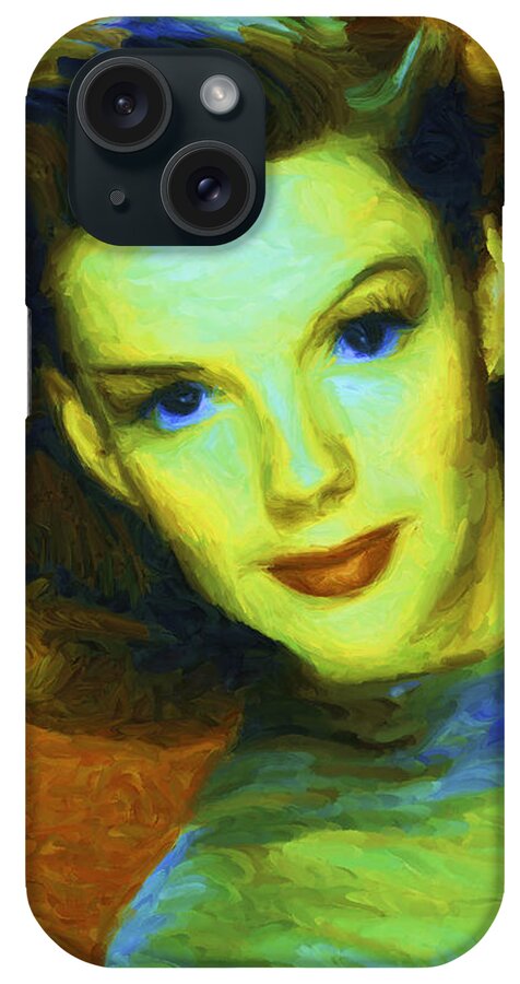 Judy Garland iPhone Case featuring the digital art Judy Garland by Caito Junqueira