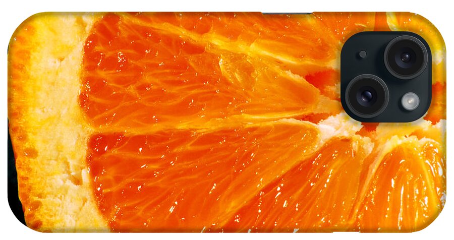 Macro iPhone Case featuring the photograph Juicy Orange by Nancy Mueller
