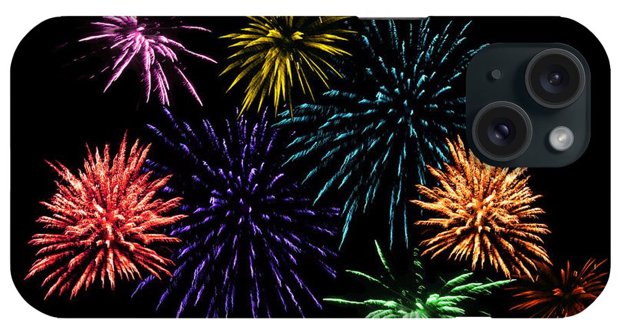 Fireworks iPhone Case featuring the photograph July Fireworks Montage by Terri Harper