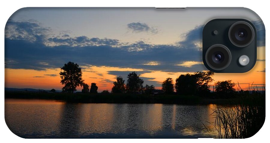 Sunset iPhone Case featuring the photograph July sunset by Rumiana Nikolova