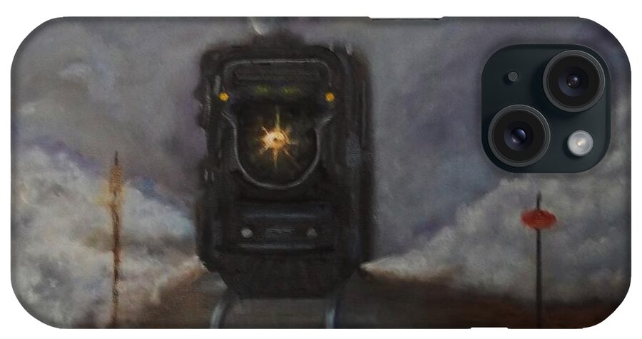 Locomotive iPhone Case featuring the painting Junction by Stephen King