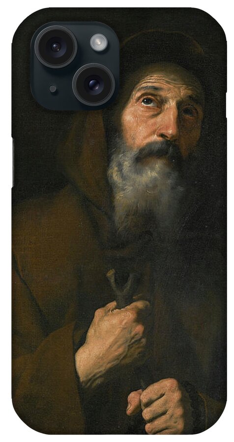 Saint Francis Of Paola iPhone Case featuring the painting Jusepe de Ribera by MotionAge Designs