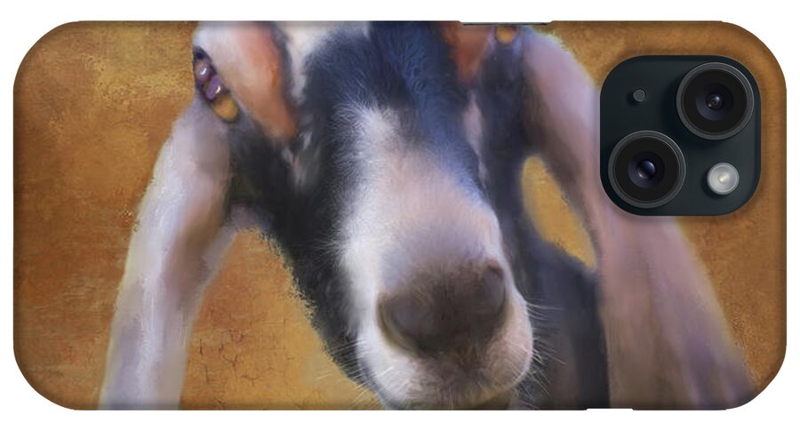 Goats iPhone Case featuring the mixed media Just Kidding Around by Colleen Taylor
