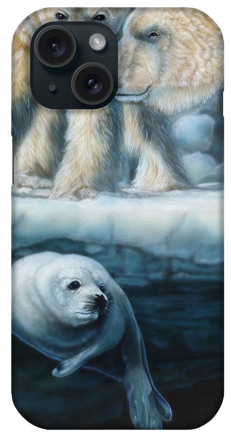 North Dakota Artist iPhone Case featuring the painting Just Listening by Wayne Pruse