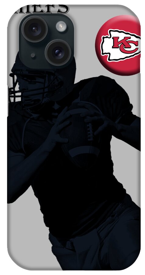 Football iPhone Case featuring the digital art Kansas City Chiefs Football by David Dehner