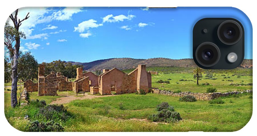 Kanyaka Homestead Ruins Outback Landscape Flinders Ranges South Australia Australian Landscapes Historical iPhone Case featuring the photograph Kanyaka Homestead Ruins by Bill Robinson