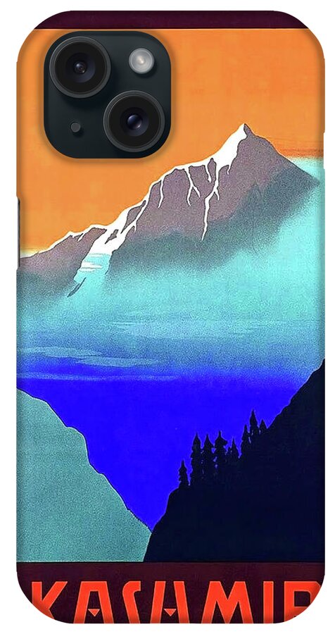 Kashmir iPhone Case featuring the painting Kashmir, mountains, Indian state railways by Long Shot
