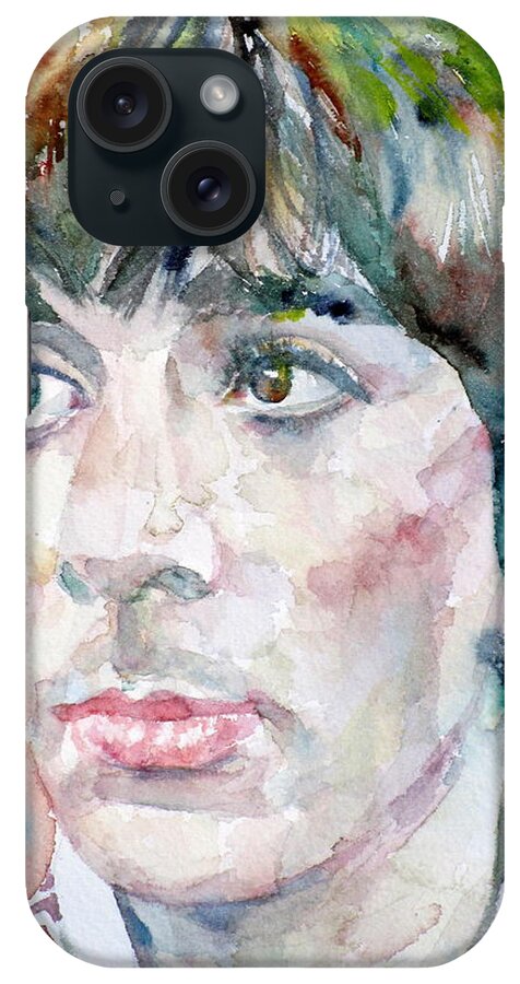 Keith Moon iPhone Case featuring the painting KEITH MOON - watercolor portrait.2 by Fabrizio Cassetta