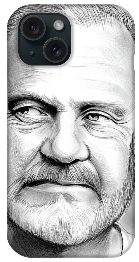 Kelsey Grammer iPhone Case featuring the drawing Kelsey Grammer by Greg Joens