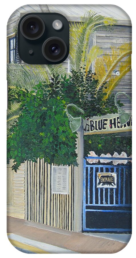key West iPhone Case featuring the painting Key West Blue Heaven by John Schuller