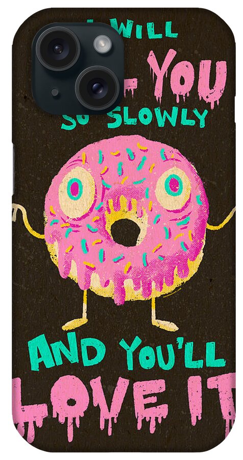 Donut iPhone Case featuring the digital art Killer DOnut by Nate Bear