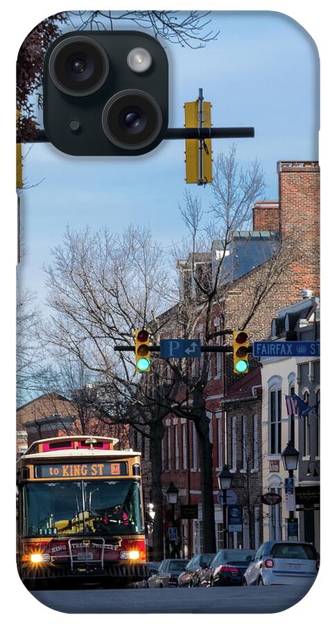 Trolley iPhone Case featuring the photograph King Street Trolley in the Late Afternoon by Liz Albro