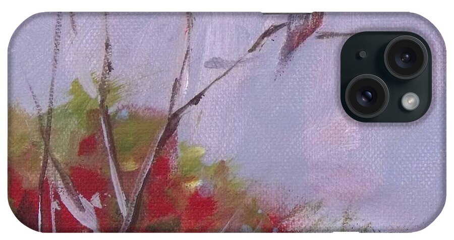 Kingfisher iPhone Case featuring the painting Kingfisher by Mary Hubley
