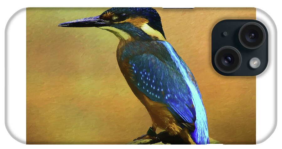 Alcedines iPhone Case featuring the digital art Kingfisher Perch by Roy Pedersen