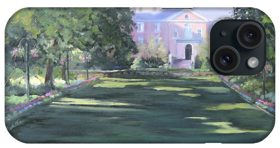 Kingwood Mansion iPhone Case featuring the painting Kingwood Mansion by Judy Fischer Walton