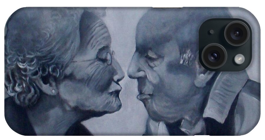 Old iPhone Case featuring the painting Kiss by Paul Weerasekera