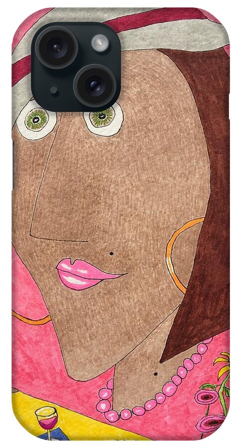  iPhone Case featuring the painting Kiwi Eyes by Lew Hagood