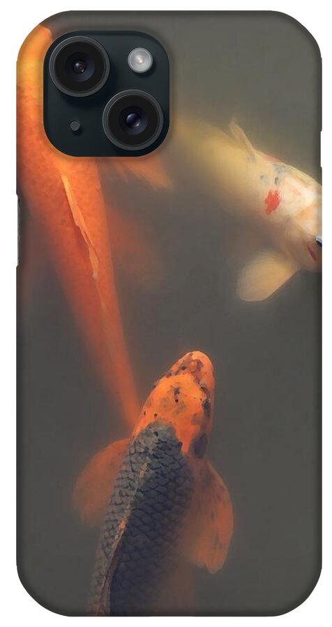 Koi iPhone Case featuring the photograph Koi Trio by Jeff Cook