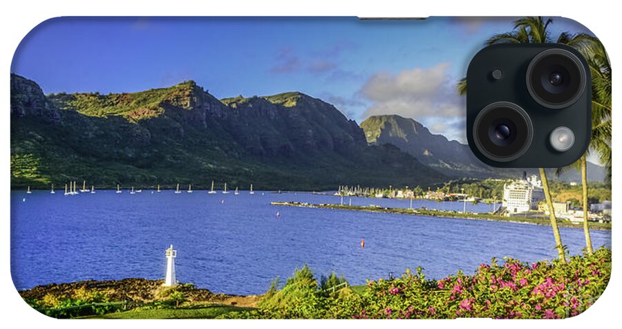 Hawaii iPhone Case featuring the photograph Kuku'i Point Lighthouse, Nawiliwili Bay, Kauai Hawaii by Gary Beeler