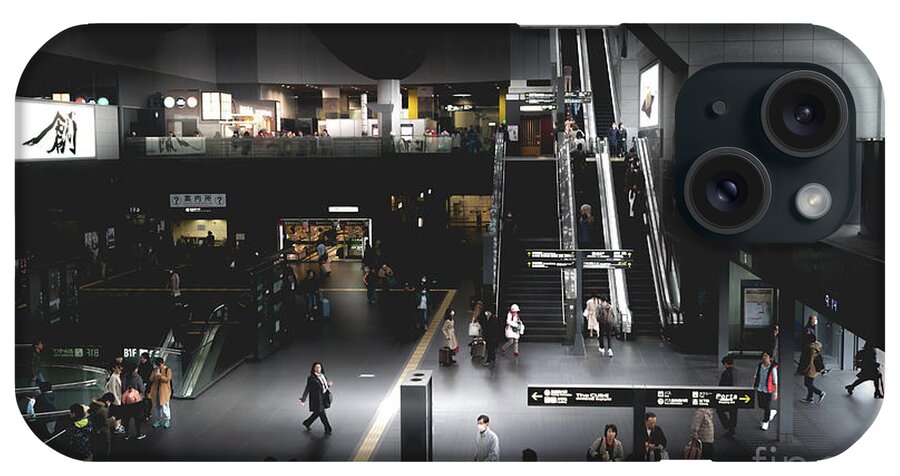 Escalator iPhone Case featuring the photograph Kyoto Train Station, Japan 2 by Perry Rodriguez
