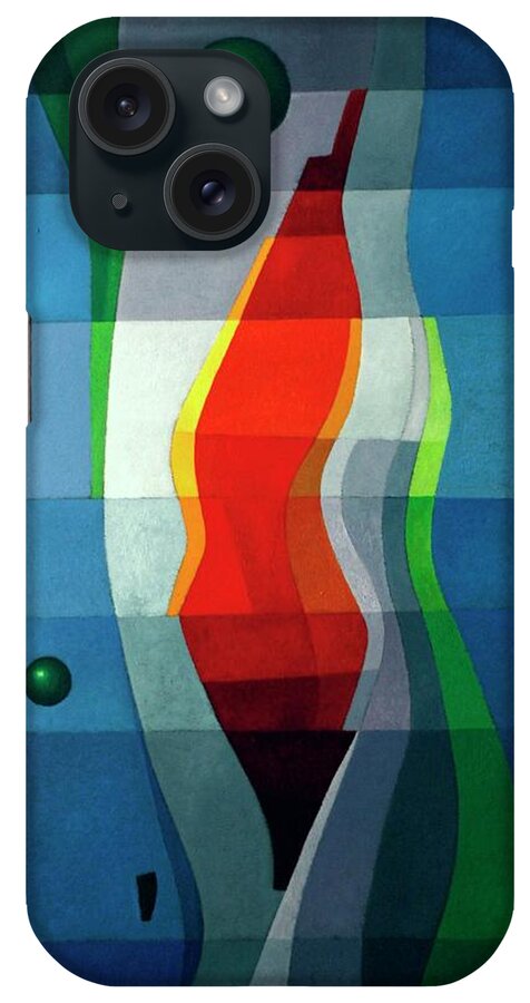 #abstract iPhone Case featuring the painting La Isla by Alberto DAssumpcao