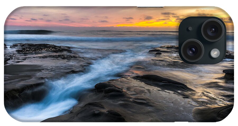 Long Exposure iPhone Case featuring the photograph La Jolla Sunset by Chuck Jason