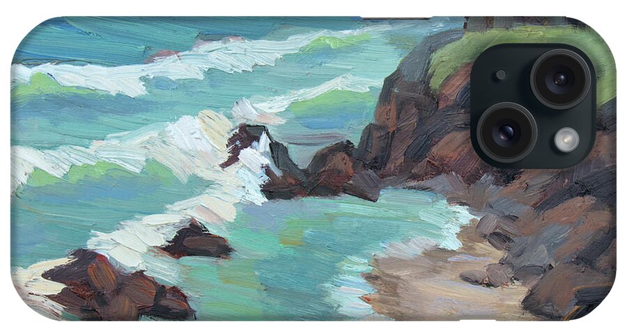 Pacific Ocean iPhone Case featuring the painting La Paloma Rosarito by Diane McClary
