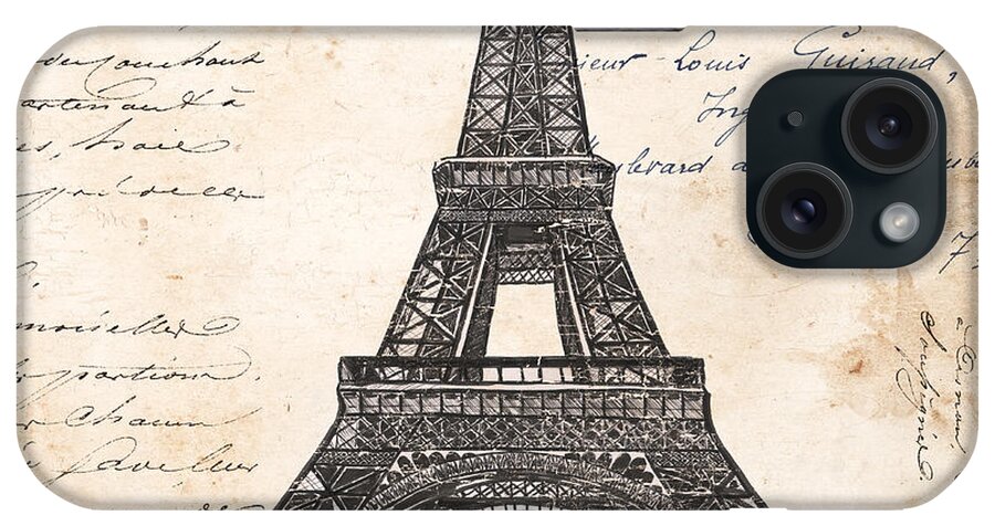 #faatoppicks iPhone Case featuring the painting La Tour Eiffel by Debbie DeWitt