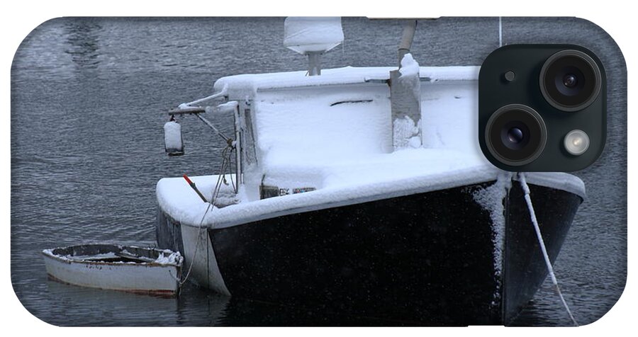 Seascape iPhone Case featuring the photograph Laboat In The Snow by Doug Mills