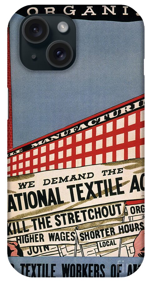 1935 iPhone Case featuring the drawing Labor Poster, 1935 by Granger