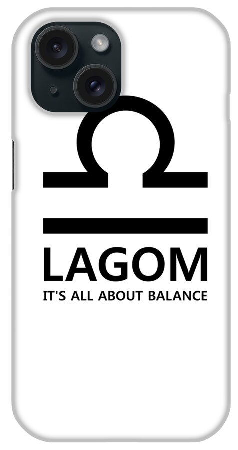 Richard Reeve iPhone Case featuring the digital art Lagom - Balance by Richard Reeve