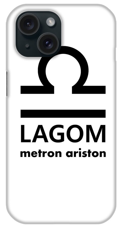 Richard Reeve iPhone Case featuring the digital art Lagom - Metron Ariston by Richard Reeve