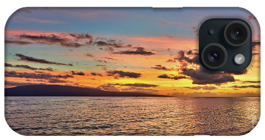 Lahaina iPhone Case featuring the photograph Lahaina Sunset Panorama by Eddie Yerkish