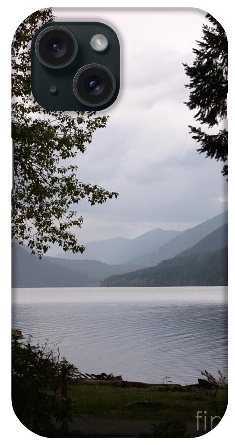 Lake Crescent iPhone Case featuring the photograph Lake Crescent through the Trees by Carol Groenen