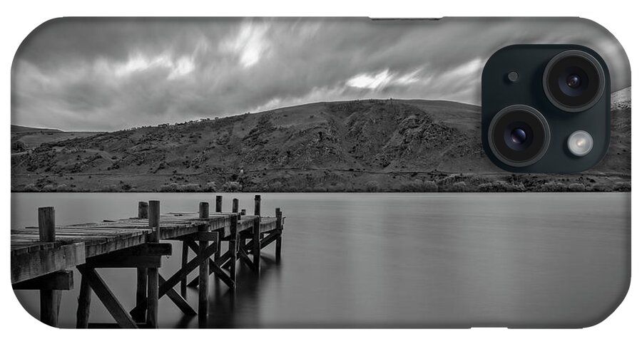 Jetty iPhone Case featuring the photograph Lake Hayes wooden jetty by Catherine Reading