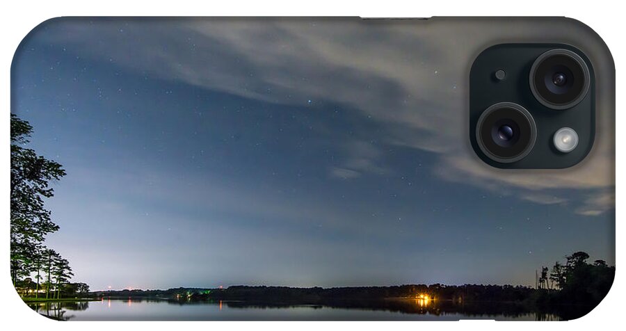 Night Sky iPhone Case featuring the photograph Lake Lights At Night by Todd Aaron
